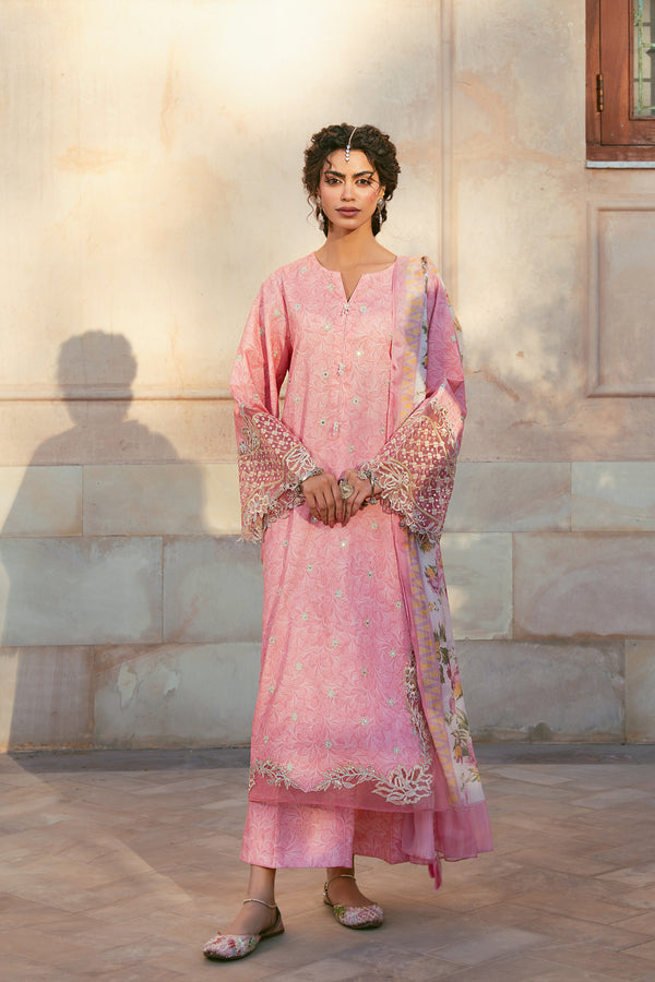 3 Piece - Premium Embroidered Lawn Suit - DE - 09