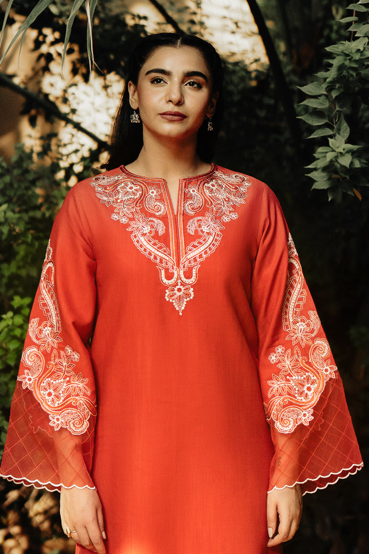 2 Piece - Embroidered Khaddar Suit - LR-03