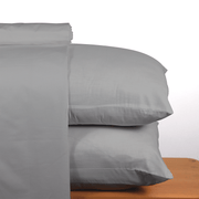 Light Grey Solid Bed Sheet Set