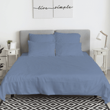 Light Blue Solid Bed Sheet Set